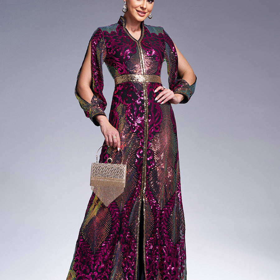 Cutout Sequin Maxi Dress ME00330