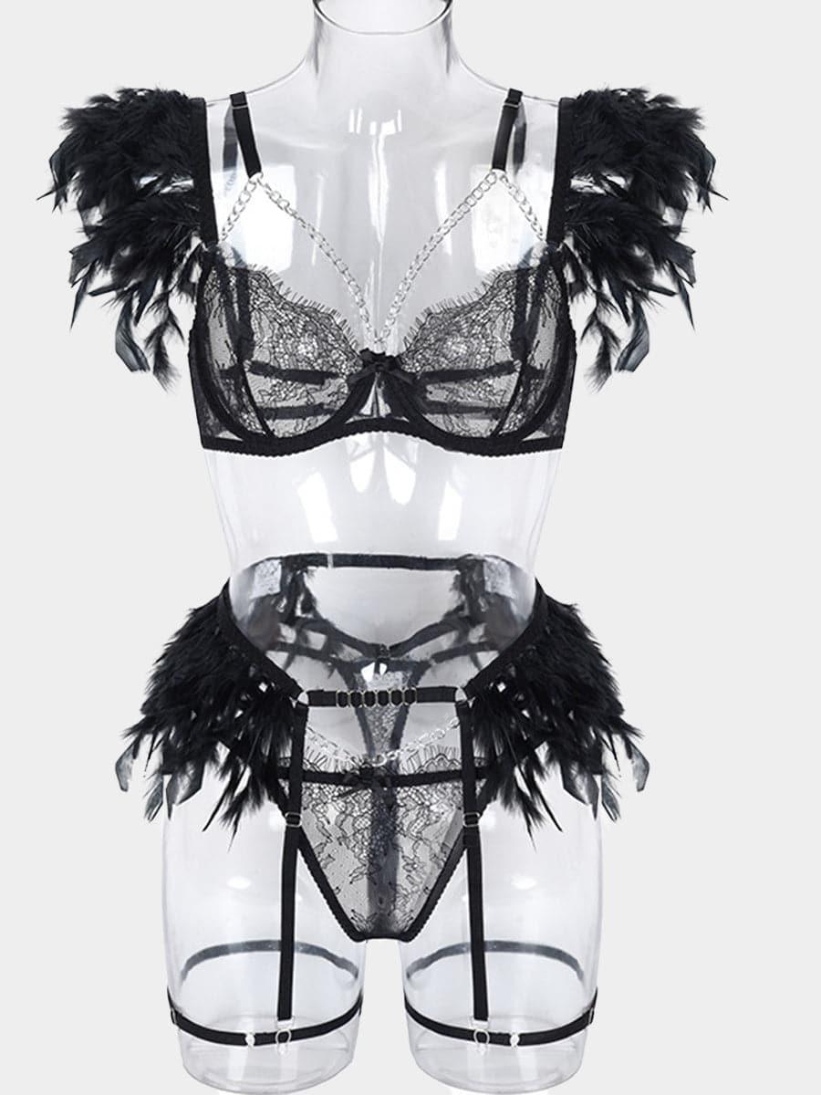 Lace Plumage Bra Set MSL002 - MISS ORD