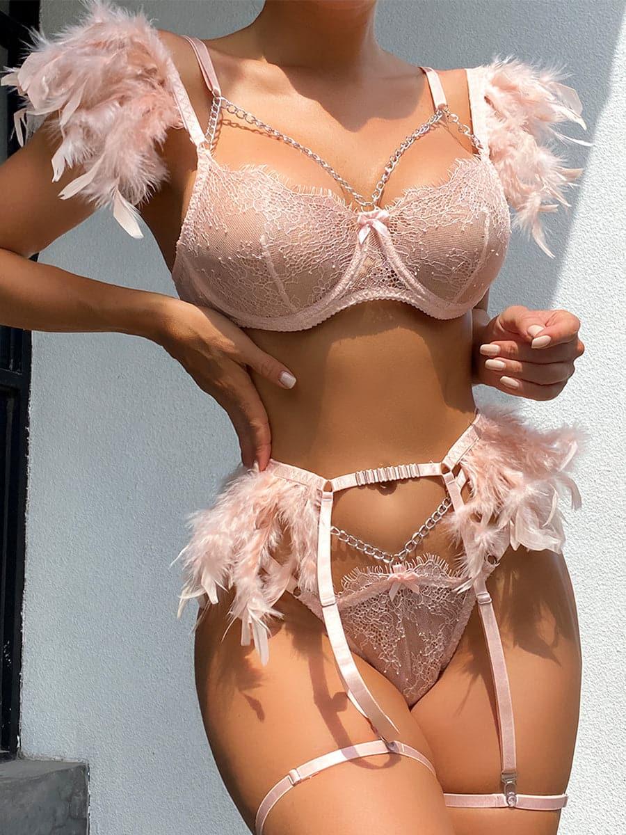 Lace Plumage Bra Set MSL002 - MISS ORD