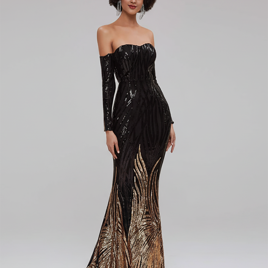 Mermaid Sequin Evening Dress M0296