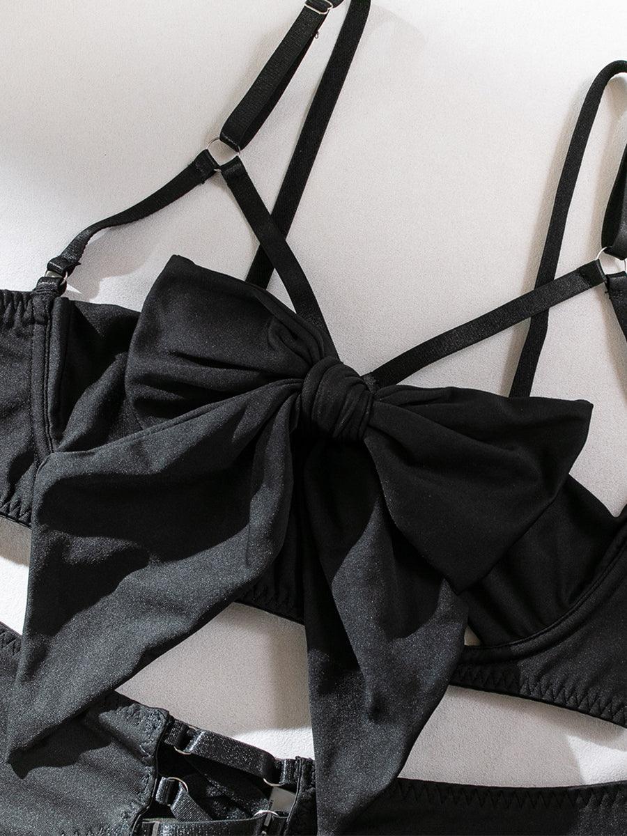 Sexy Garter Hollow Sexy Lingerie Four-piece Set MSL041 - MISS ORD