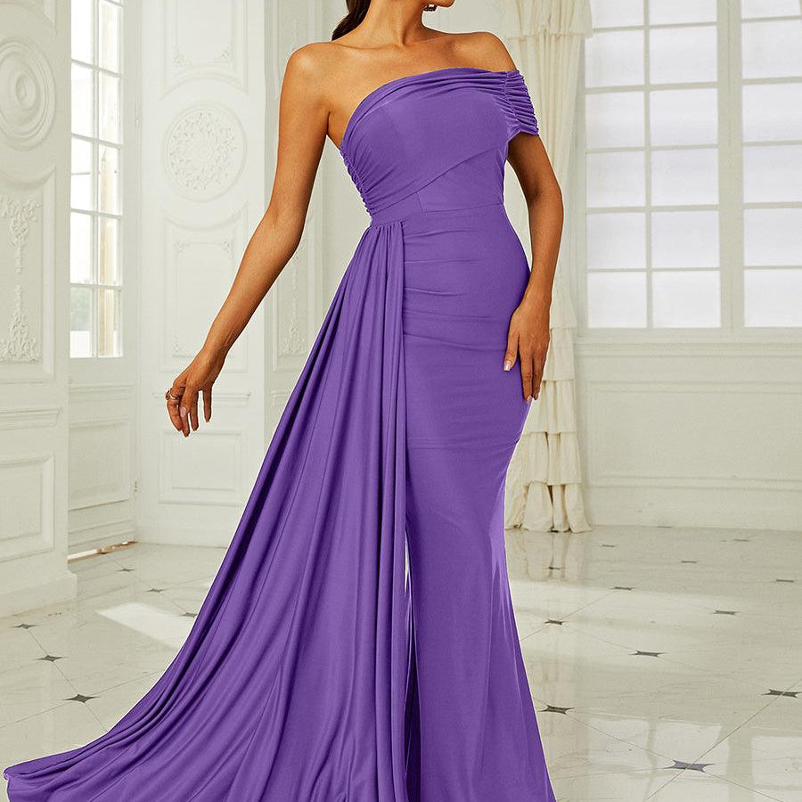 Draping Emerald Green Dress XH2158 - MISS ORD