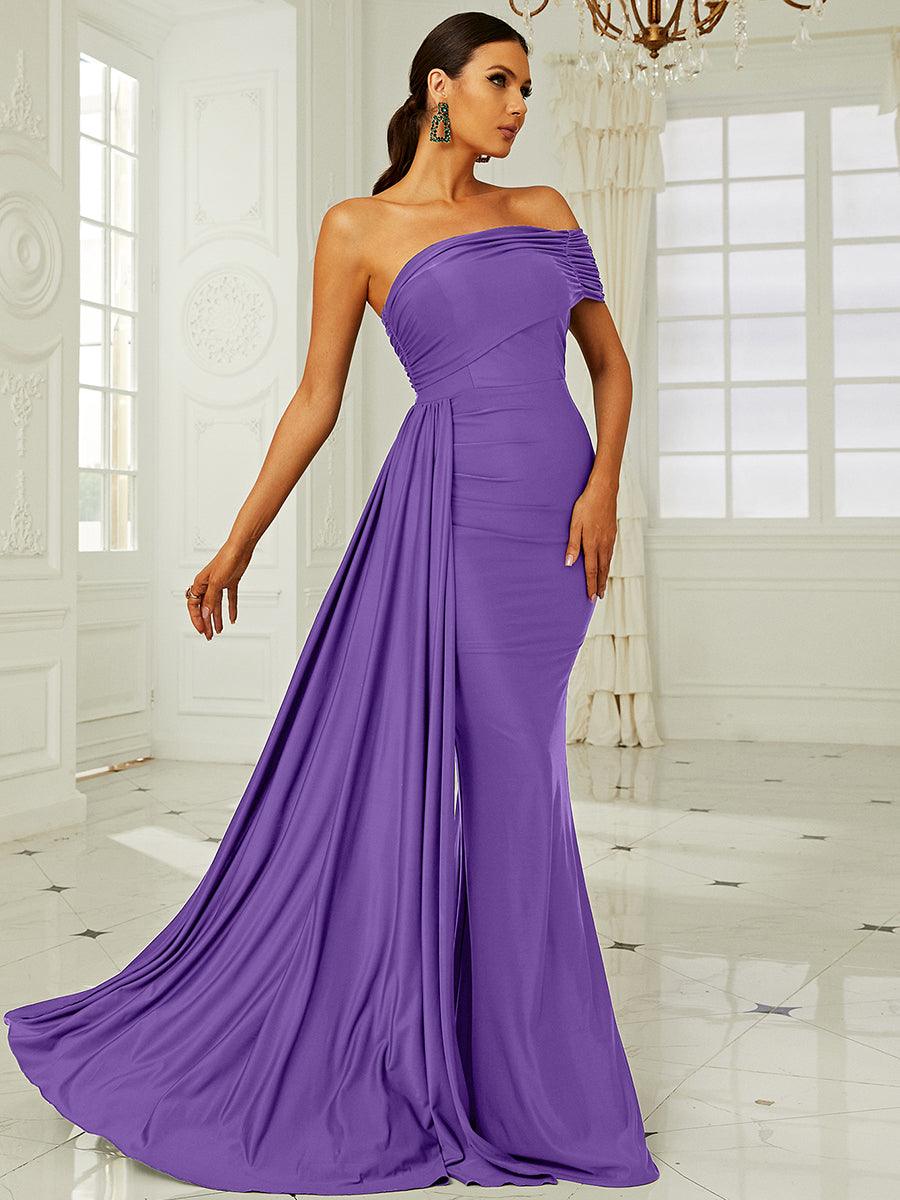 Draping Emerald Green Dress XH2158 - MISS ORD