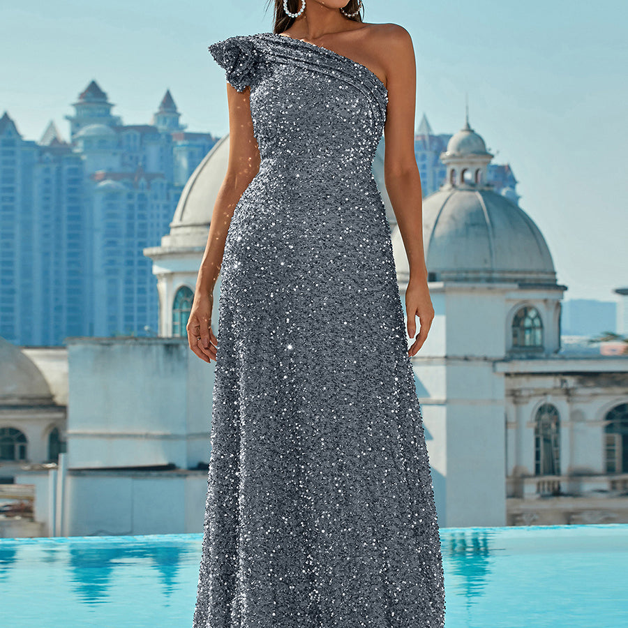 One Shoulder Prom Dress XJ913