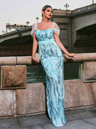 MISSORD Square Neck Maxi Mermaid Dress