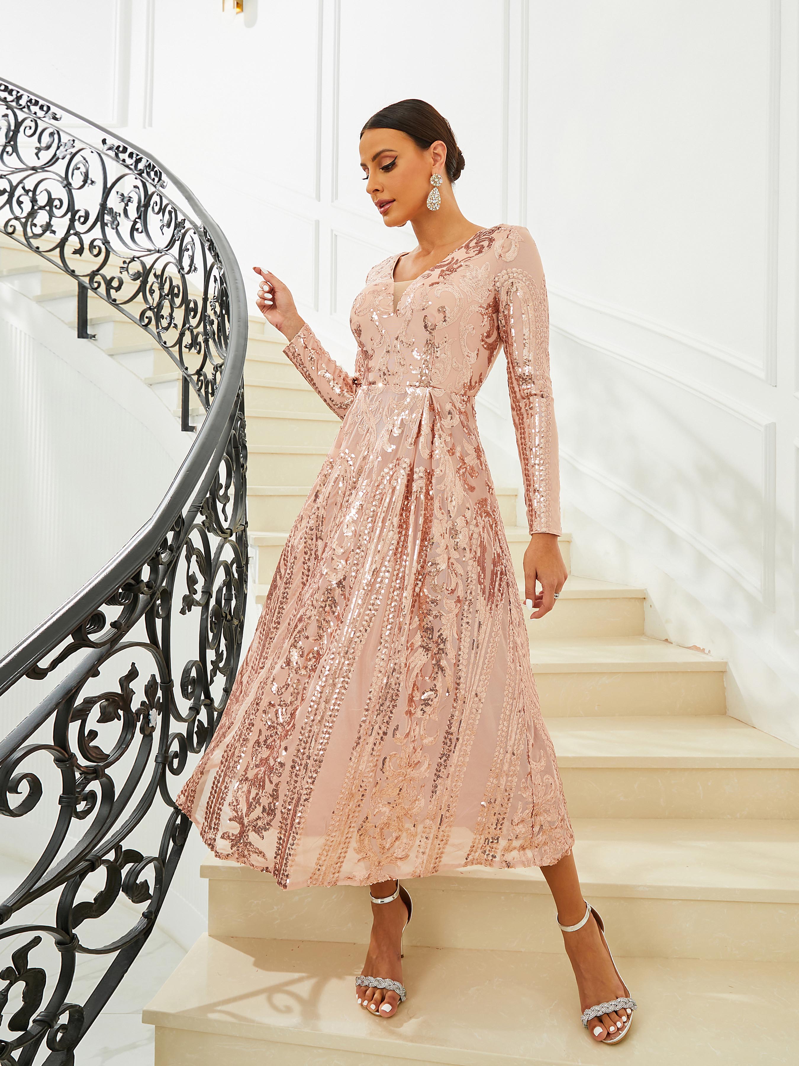 A-Line Tulle Black Midi Dress RJ10179