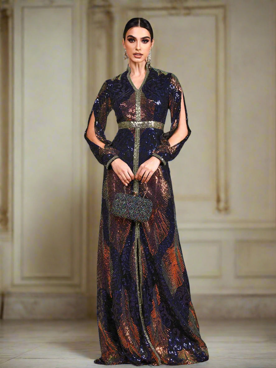 Cutout Sequin Maxi Dress ME00330 - MISS ORD