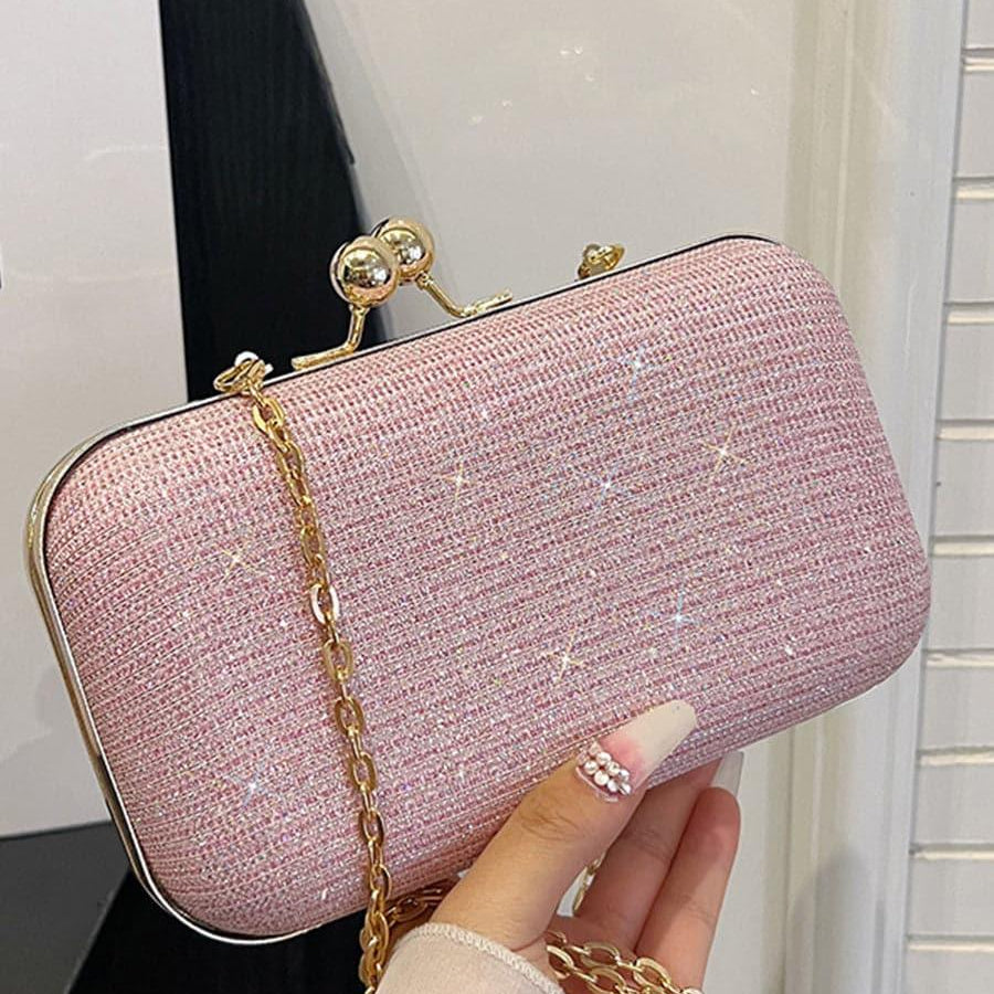 Glitter Chain Box Evening Clutch Bag MNBF094 - MISS ORD