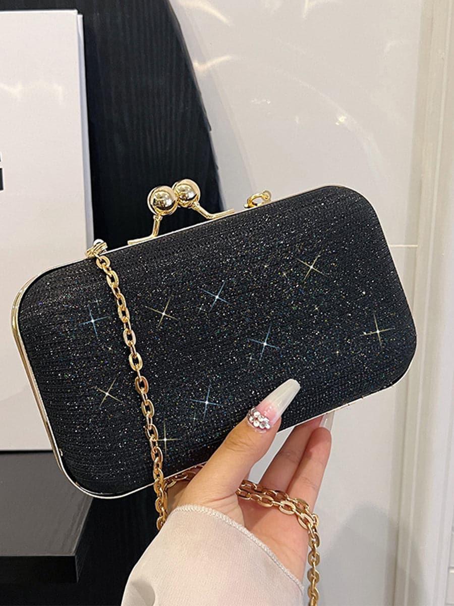 Glitter Chain Box Evening Clutch Bag MNBF094 - MISS ORD