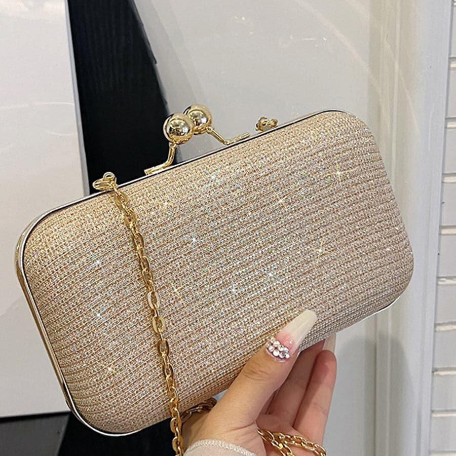 Glitter Chain Box Evening Clutch Bag MNBF094 - MISS ORD