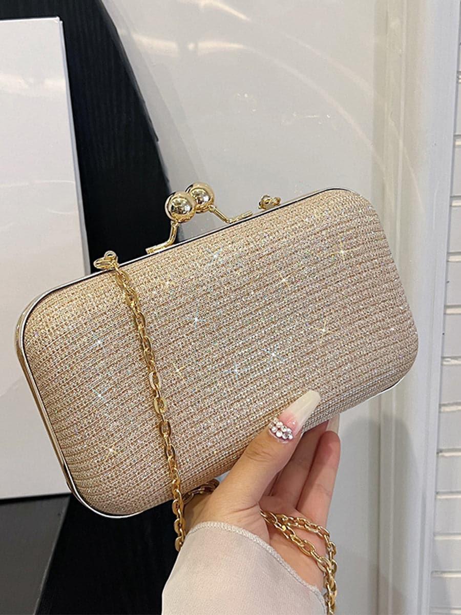 Glitter Chain Box Evening Clutch Bag MNBF094 - MISS ORD