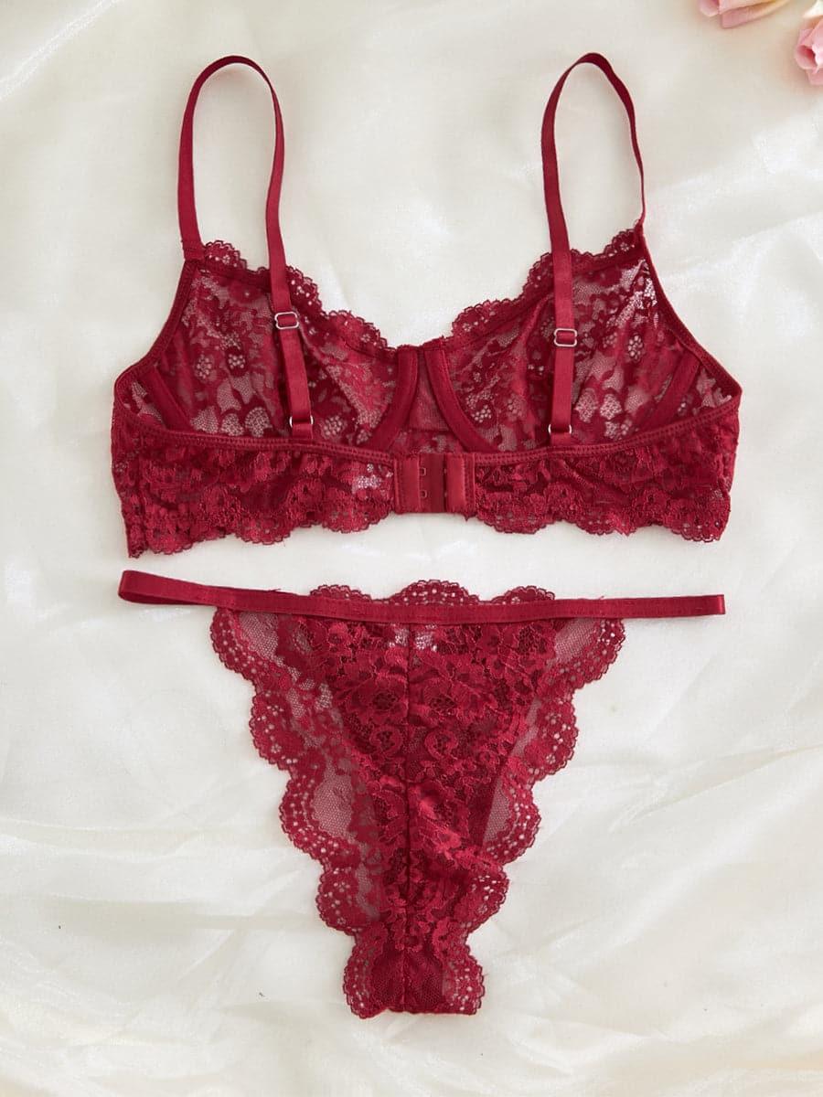 Lace See Through Lingerie Set MSL047 - MISS ORD