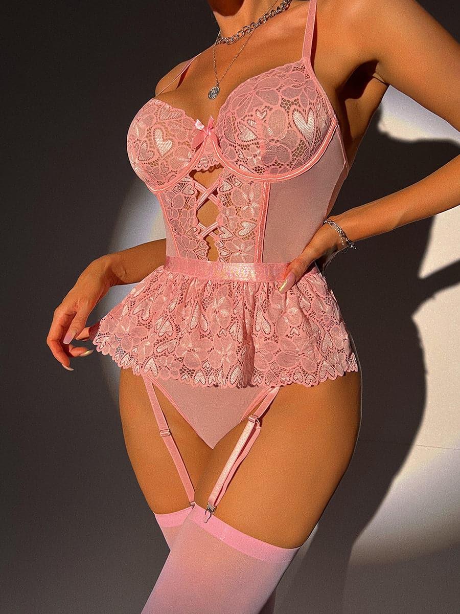 Lace See through Lingerie Teddy MSS10022 - MISS ORD