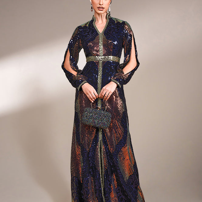 Cutout Sequin Maxi Dress ME00330