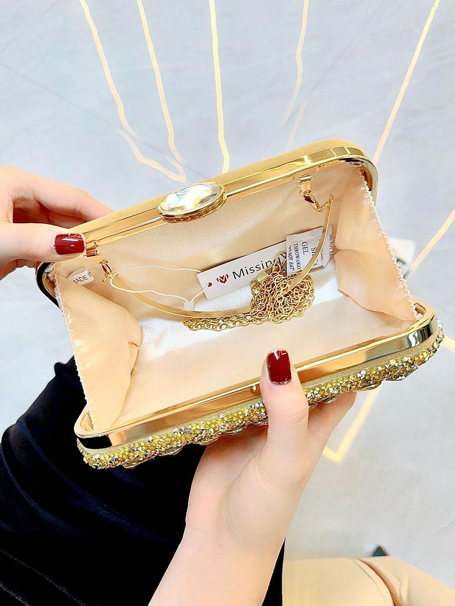 Luxe Rhinestone Evening Box Clutches MNBF111 - MISS ORD