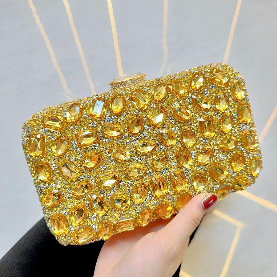 Luxe Rhinestone Evening Box Clutches MNBF111 - MISS ORD