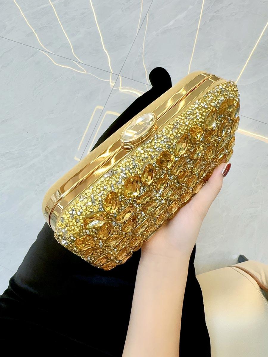 Luxe Rhinestone Evening Box Clutches MNBF111 - MISS ORD