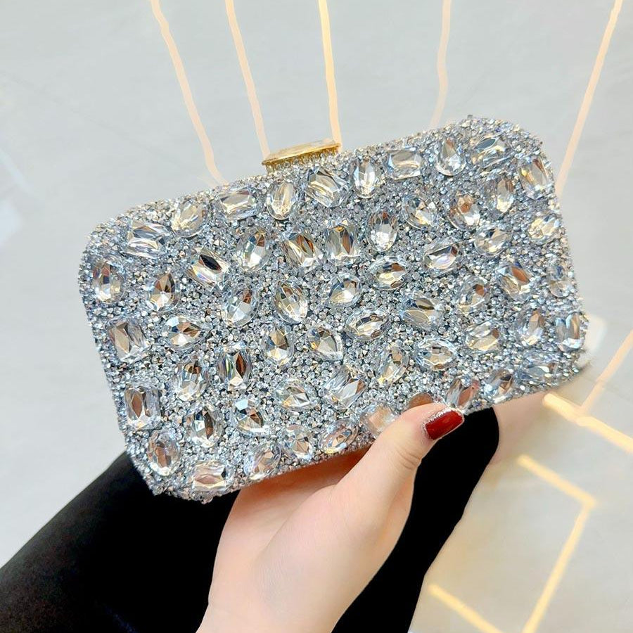 Luxe Rhinestone Evening Box Clutches MNBF111 - MISS ORD