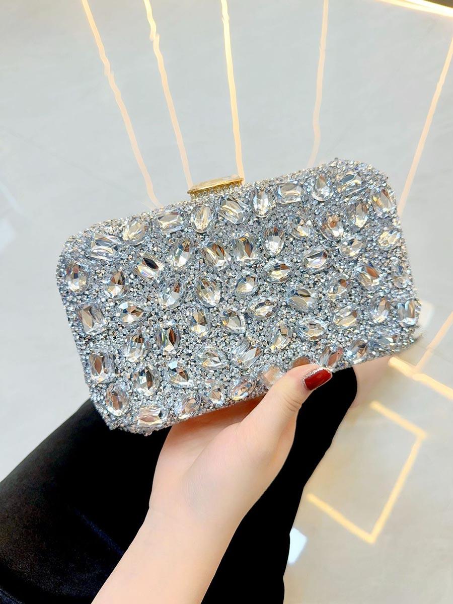 Luxe Rhinestone Evening Box Clutches MNBF111 - MISS ORD