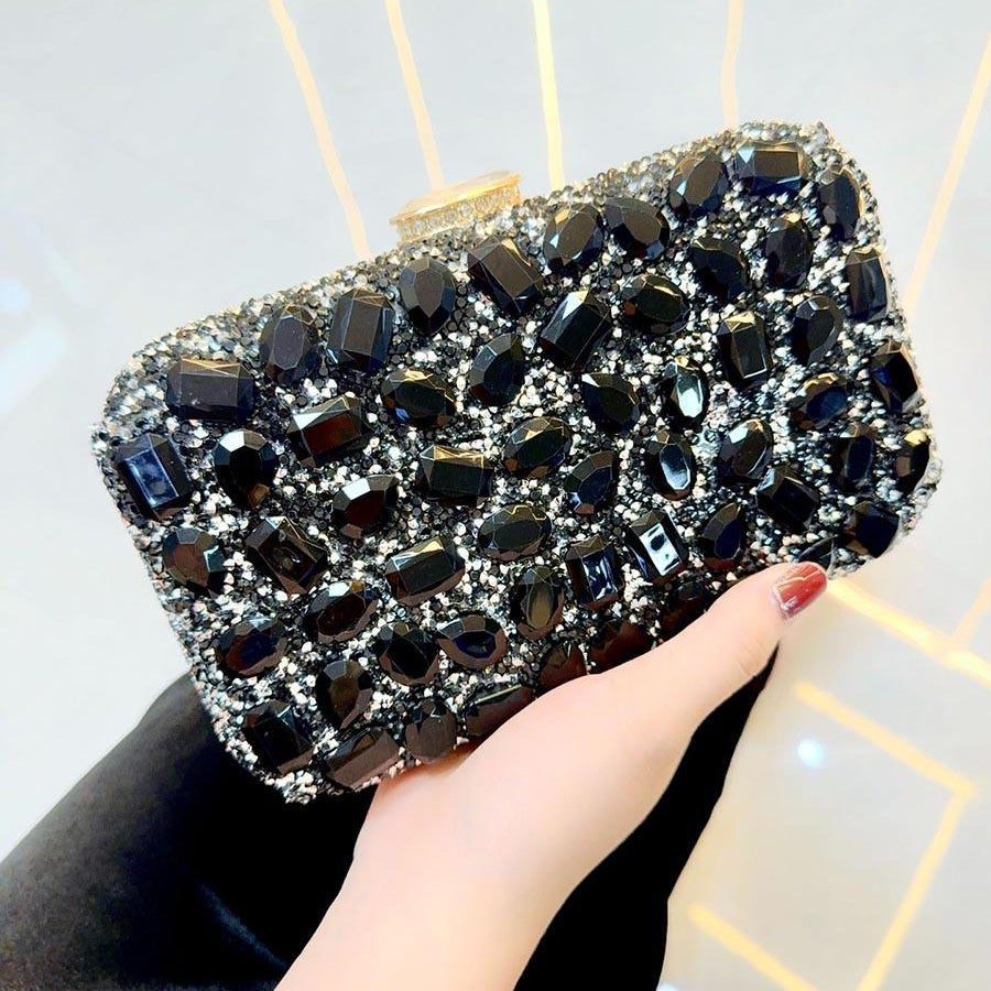 Luxe Rhinestone Evening Box Clutches MNBF111 - MISS ORD