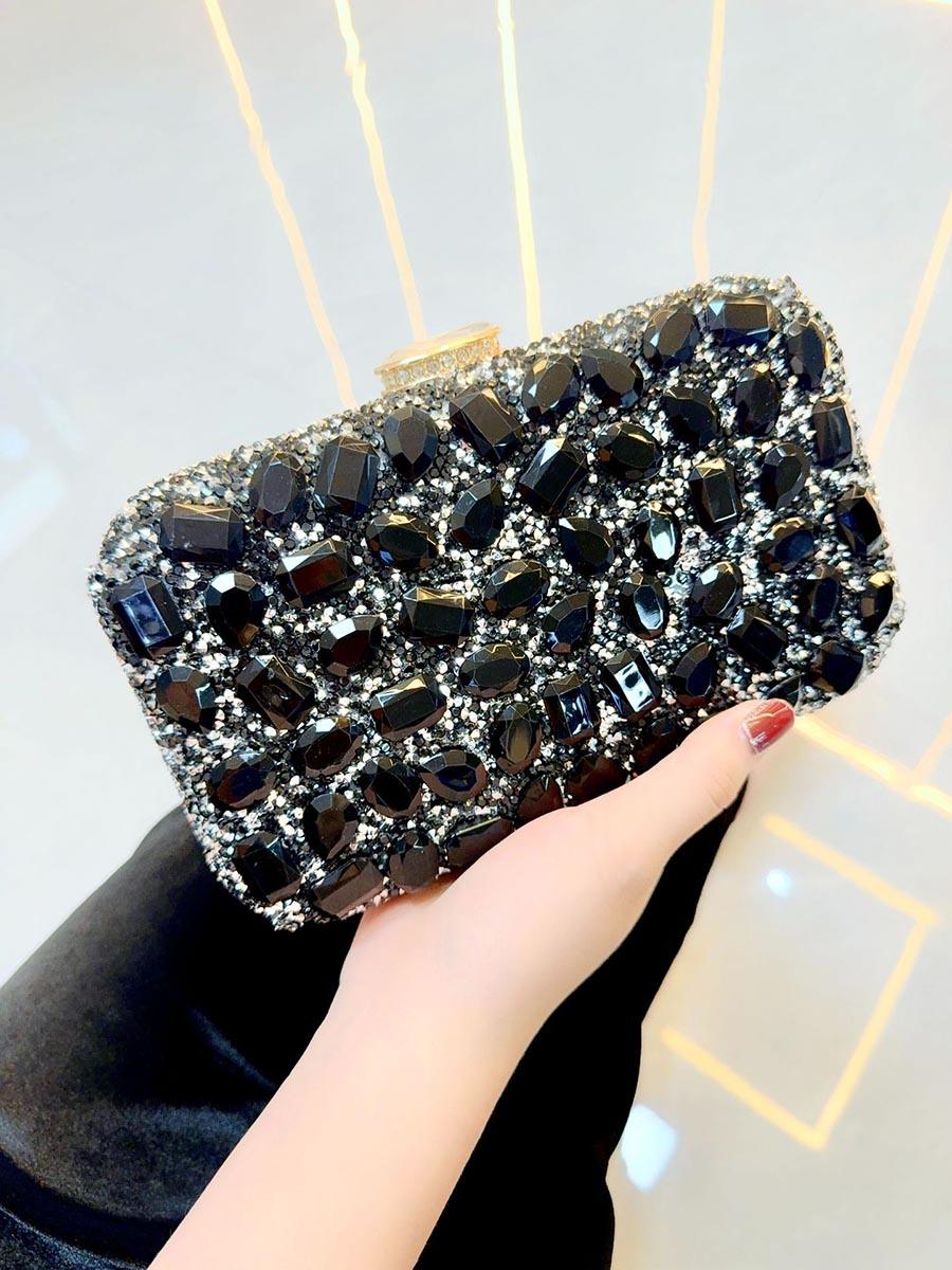 Luxe Rhinestone Evening Box Clutches MNBF111 - MISS ORD