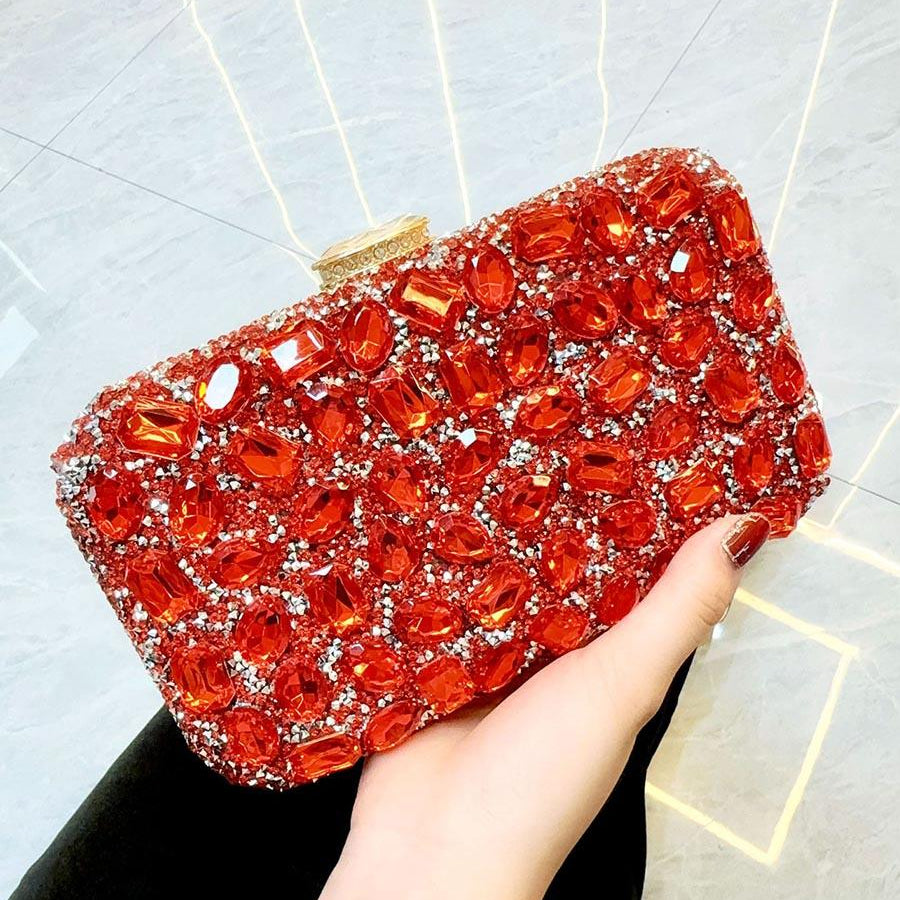 Luxe Rhinestone Evening Box Clutches MNBF111 - MISS ORD