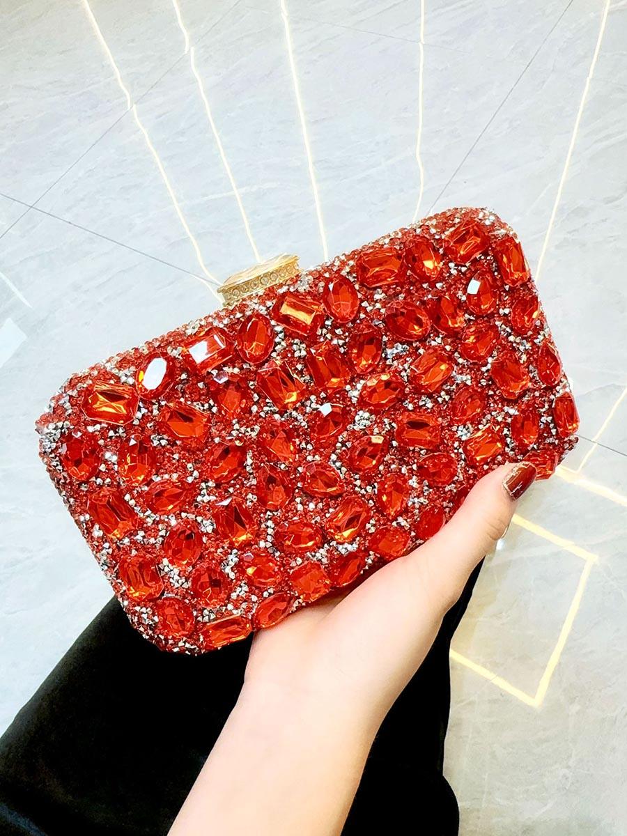 Luxe Rhinestone Evening Box Clutches MNBF111 - MISS ORD
