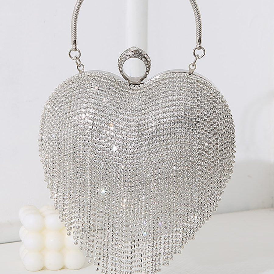 Stone Tassel Heart Match Wedding Dress Clutch Bag MNBF005 - MISS ORD