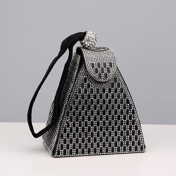 Rhombus Inlay Rhinestones Evening Clutch Bag MNBF021 - MISS ORD