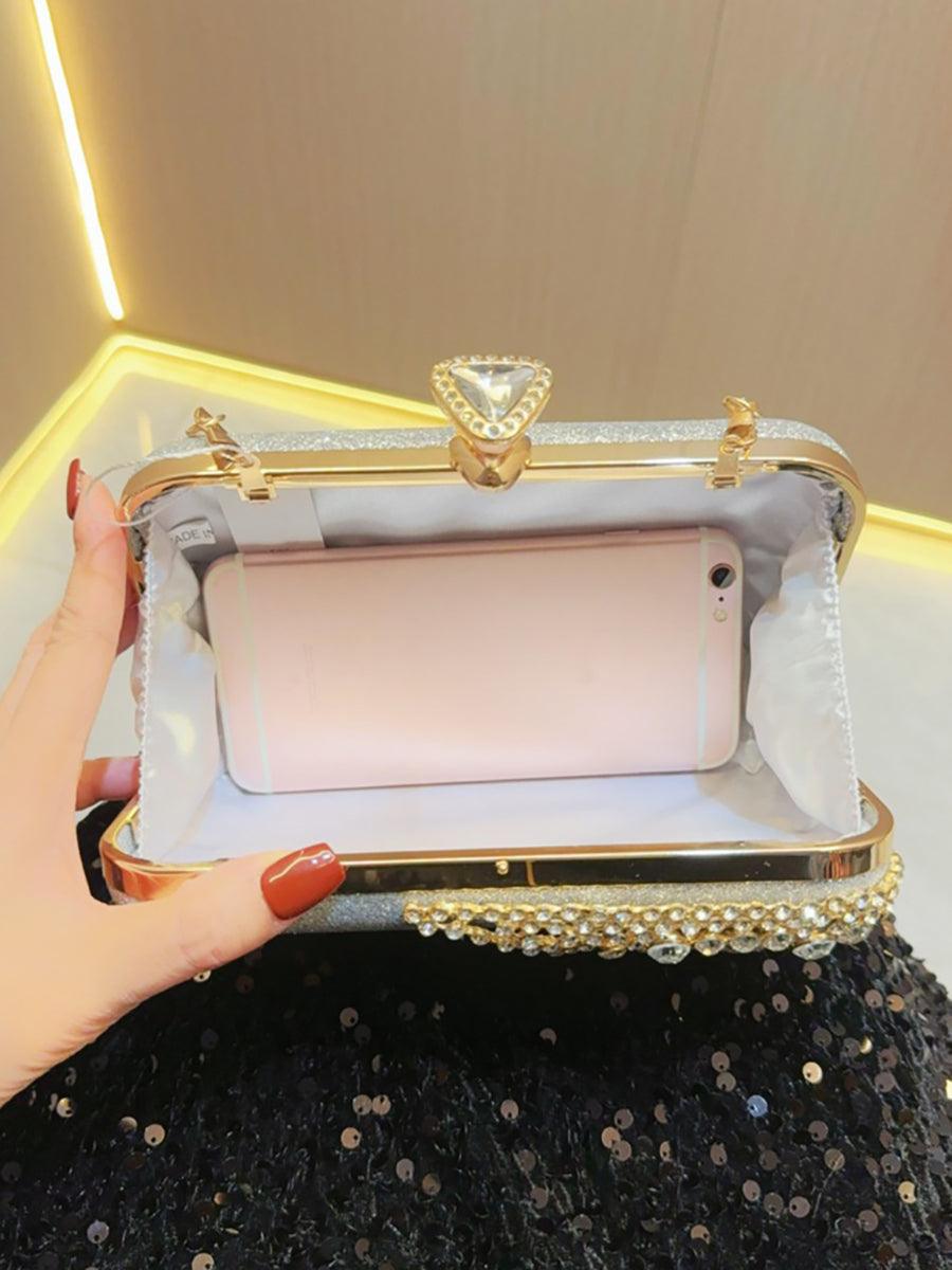 Inlay Rhinestone Evening Box Clutch Bags MNBF025 - MISS ORD
