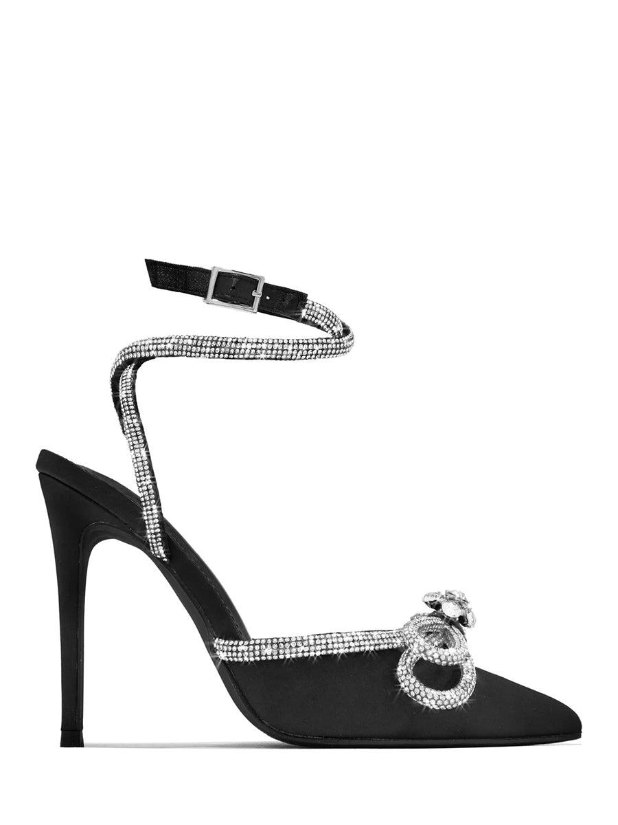 Bowknot Rhinestone Thin Pointed Heels MHE1117 - MISS ORD
