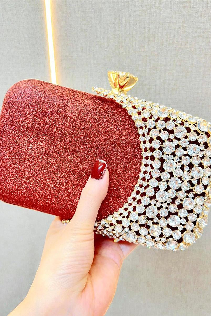 Inlay Rhinestone Evening Box Clutch Bags MNBF025 - MISS ORD