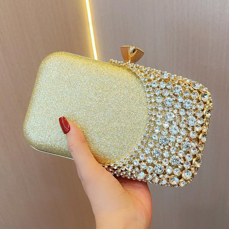Inlay Rhinestone Evening Box Clutch Bags MNBF025 - MISS ORD