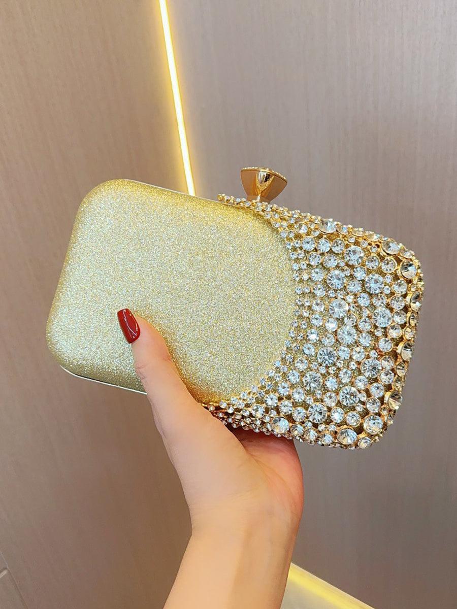 Inlay Rhinestone Evening Box Clutch Bags MNBF025 - MISS ORD