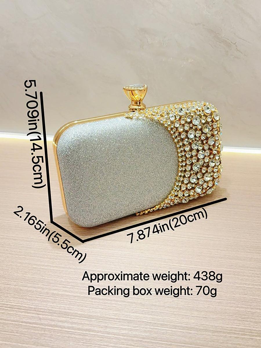 Inlay Rhinestone Evening Box Clutch Bags MNBF025 - MISS ORD