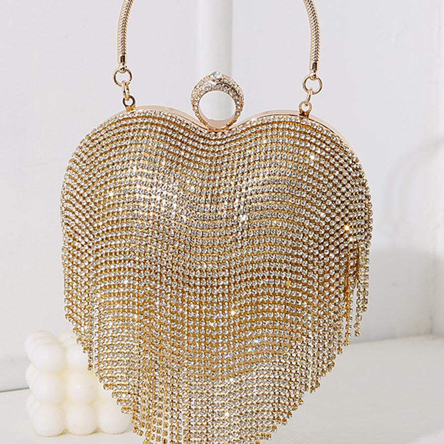 Stone Tassel Heart Match Wedding Dress Clutch Bag MNBF005 - MISS ORD