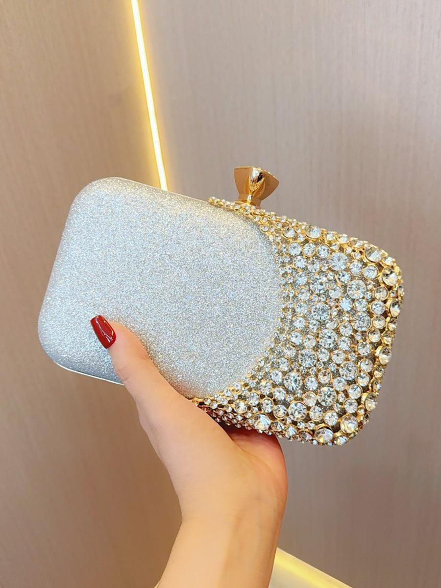 Inlay Rhinestone Evening Box Clutch Bags MNBF025 - MISS ORD