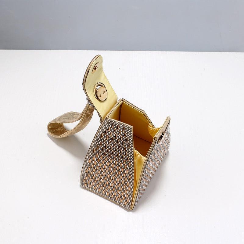 Rhombus Inlay Rhinestones Evening Clutch Bag MNBF021 - MISS ORD