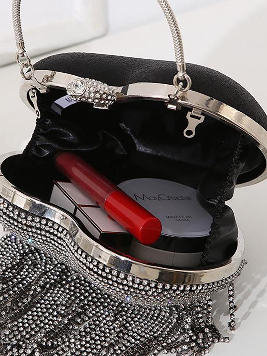 Stone Tassel Heart Match Wedding Dress Clutch Bag MNBF005 - MISS ORD