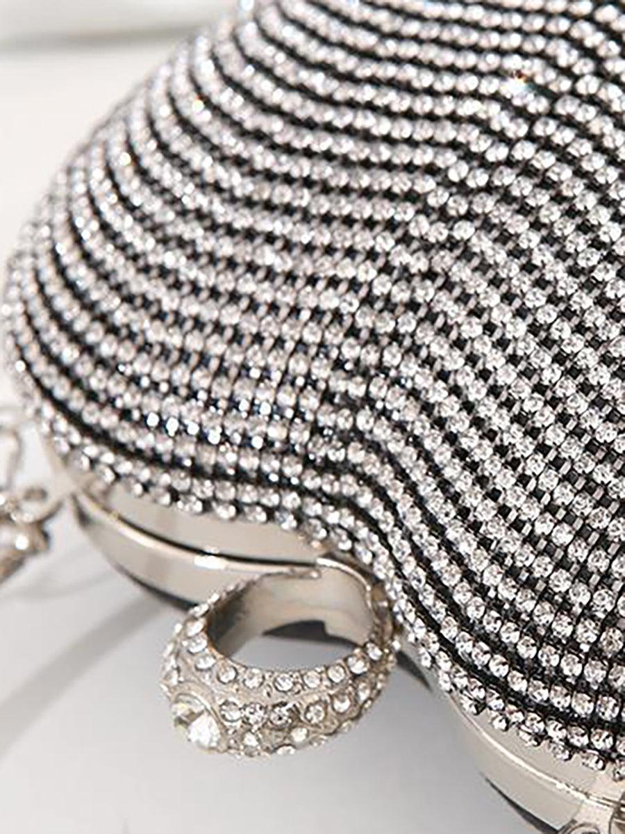 Stone Tassel Heart Match Wedding Dress Clutch Bag MNBF005 - MISS ORD