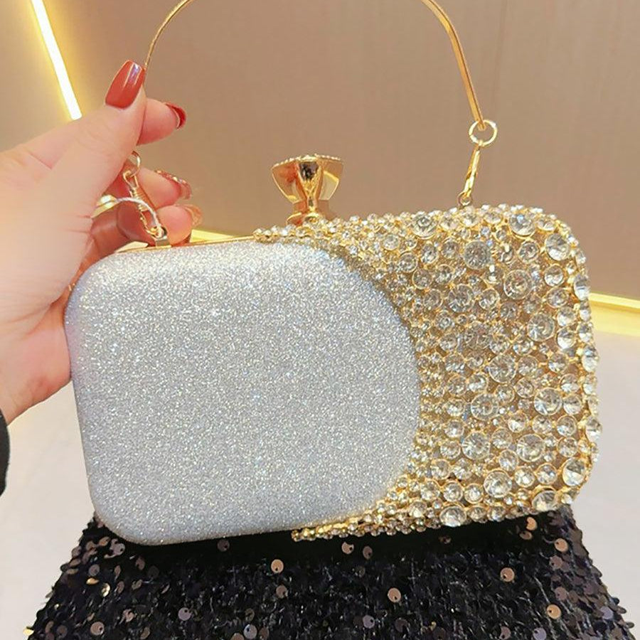 Inlay Rhinestone Evening Box Clutch Bags MNBF025 - MISS ORD