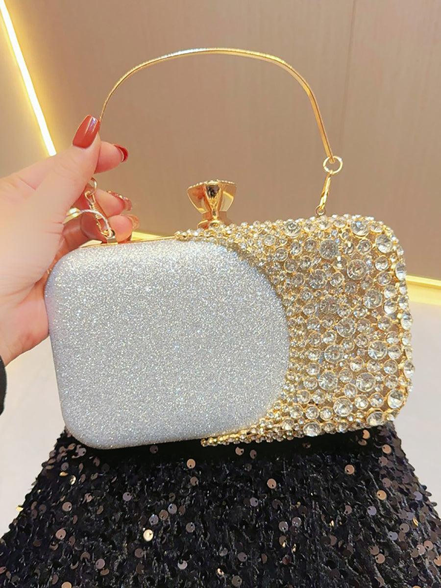 Inlay Rhinestone Evening Box Clutch Bags MNBF025 - MISS ORD