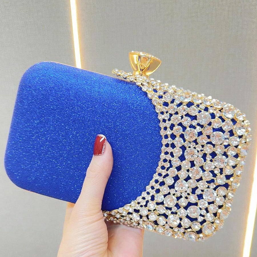 Inlay Rhinestone Evening Box Clutch Bags MNBF025 - MISS ORD