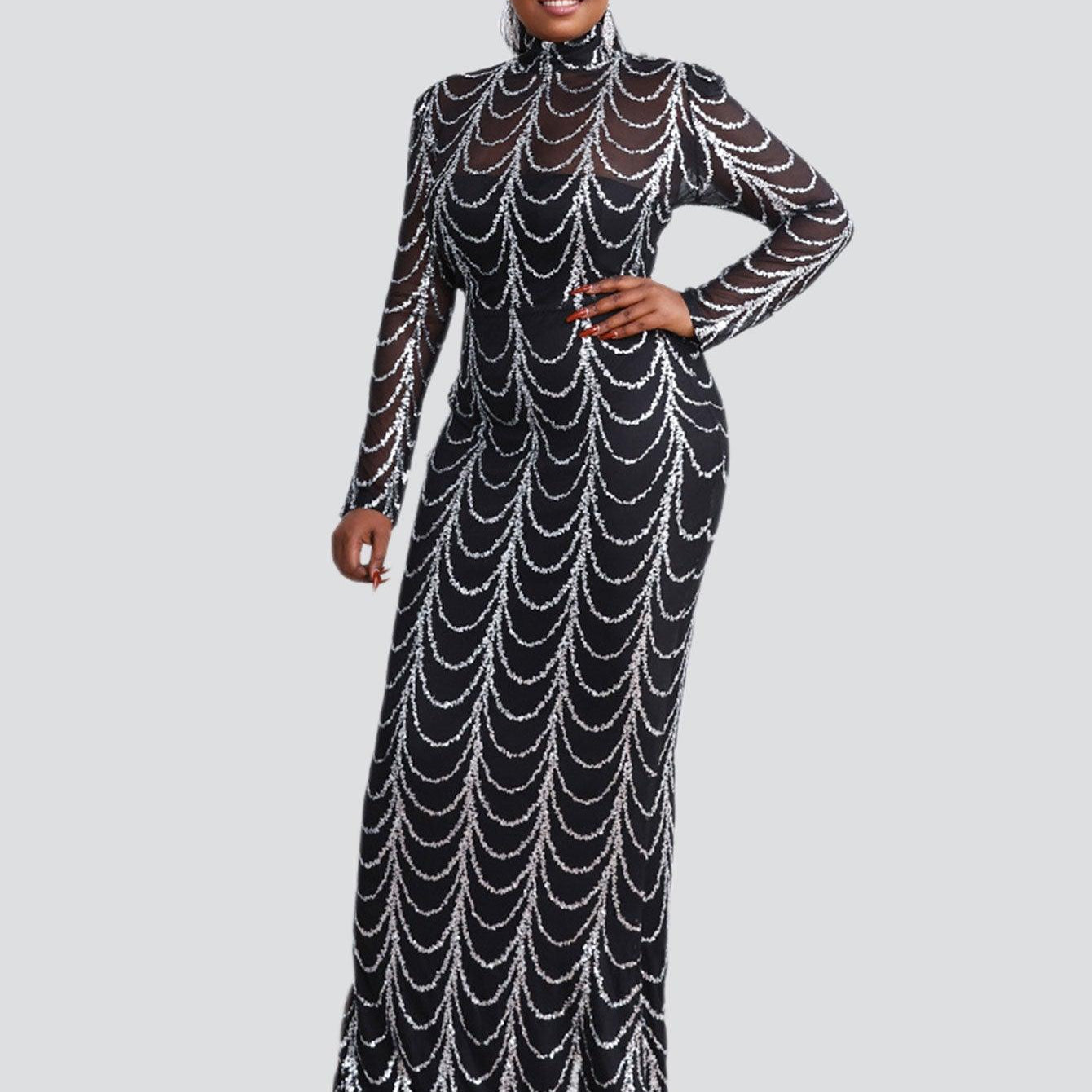Plus Beads Chain Mermaid Prom Dress P0080 - MISS ORD