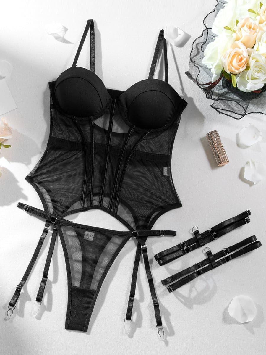 Sexy See Though Bustier Set MSL006 - MISS ORD