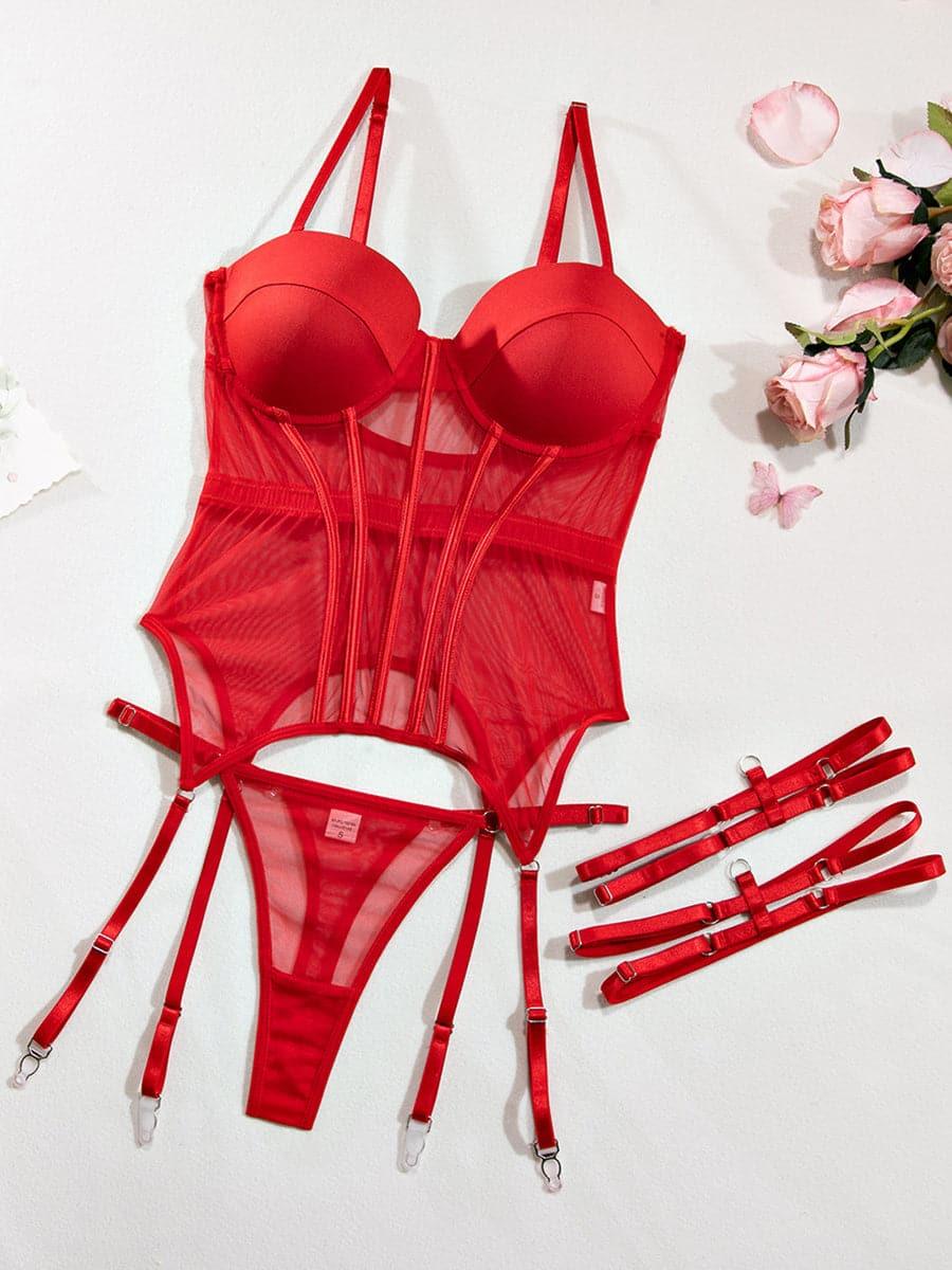 Sexy See Though Bustier Set MSL006 - MISS ORD