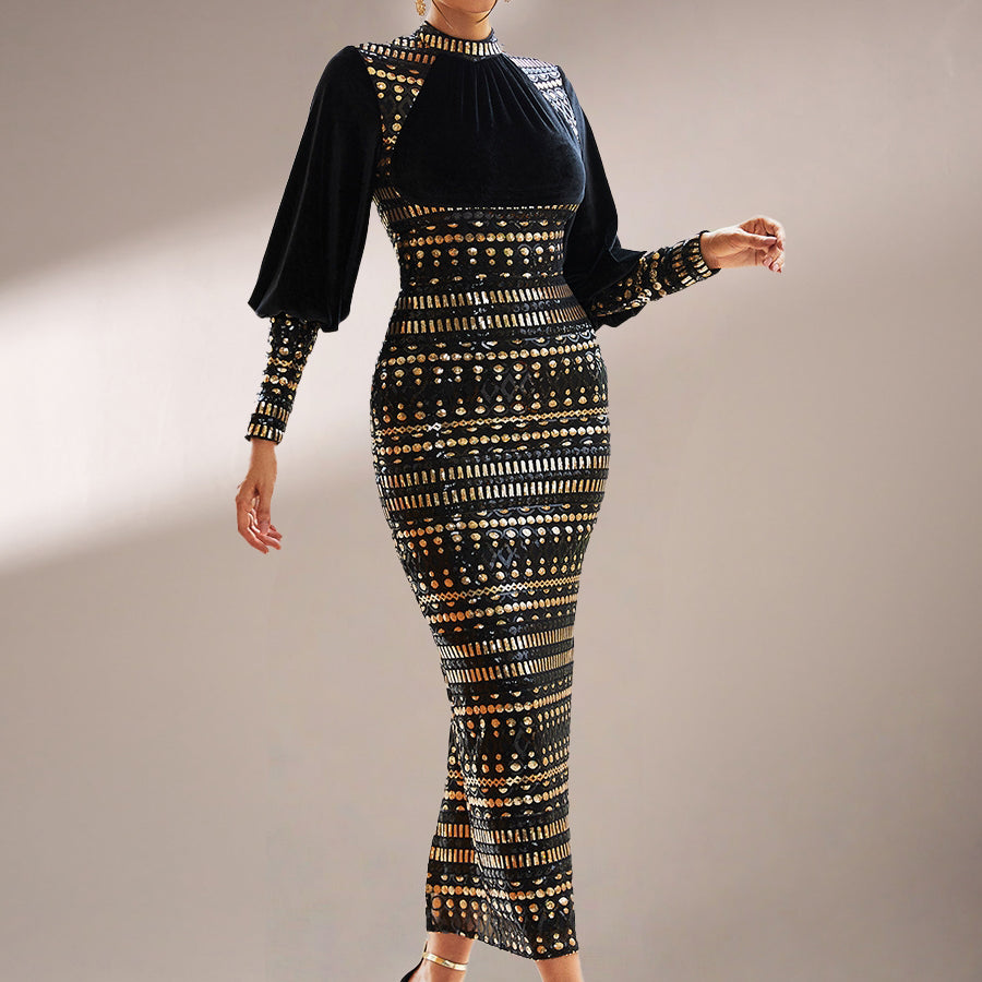 Bishop Sleeve Vintage Dress XJ1779