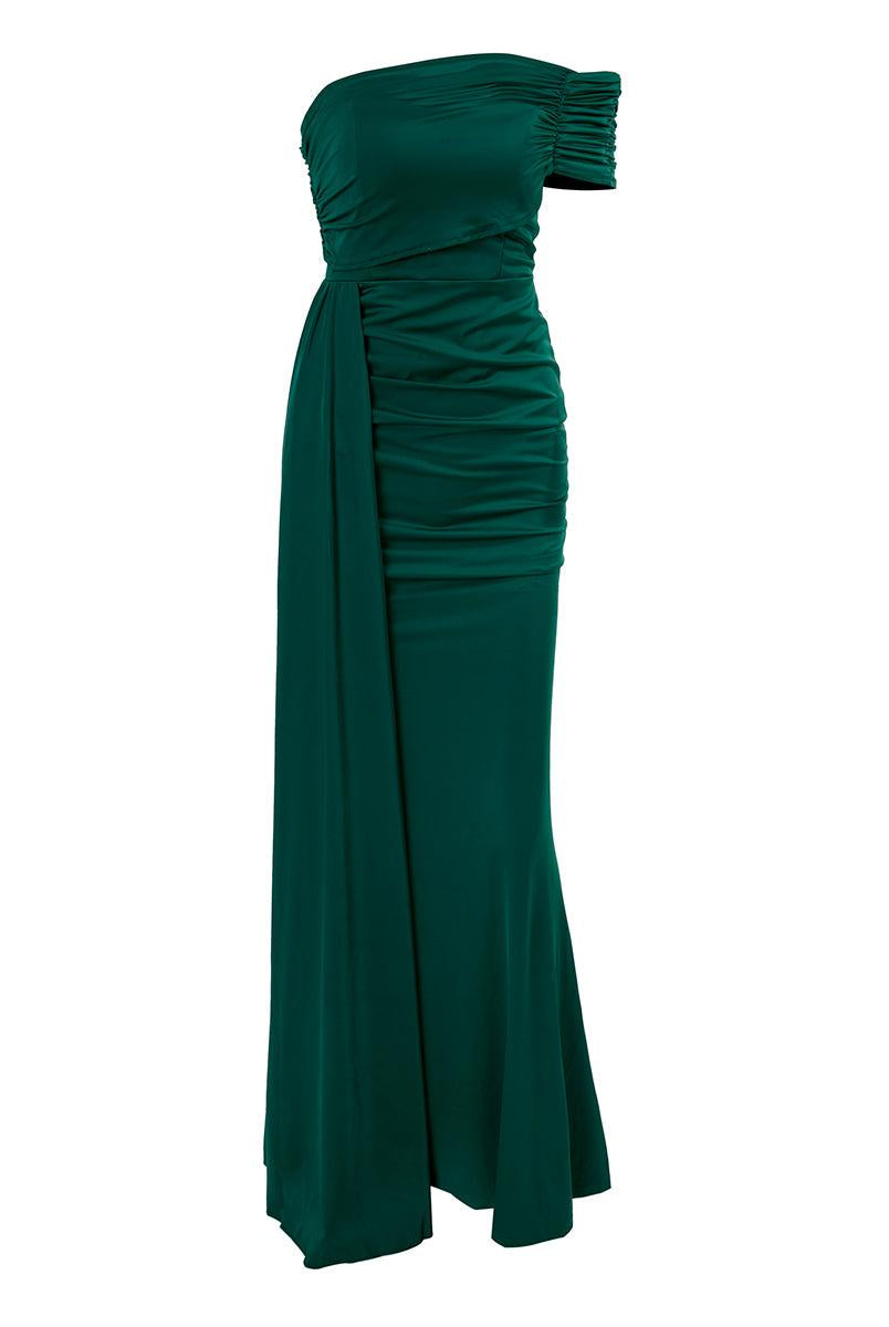 Draping Emerald Green Dress XH2158 - MISS ORD