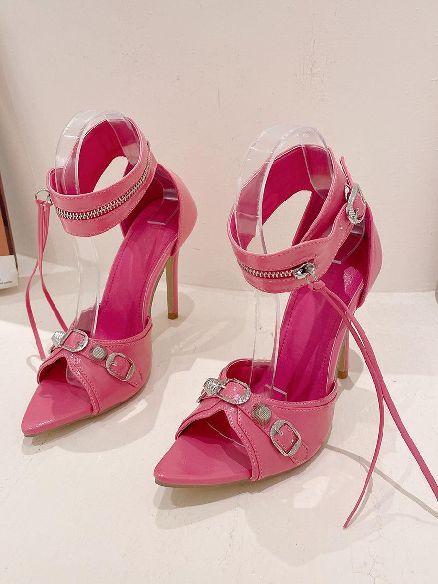 Fish Mouth High-heeled Sandals Peep Toe MHE1074 - MISS ORD