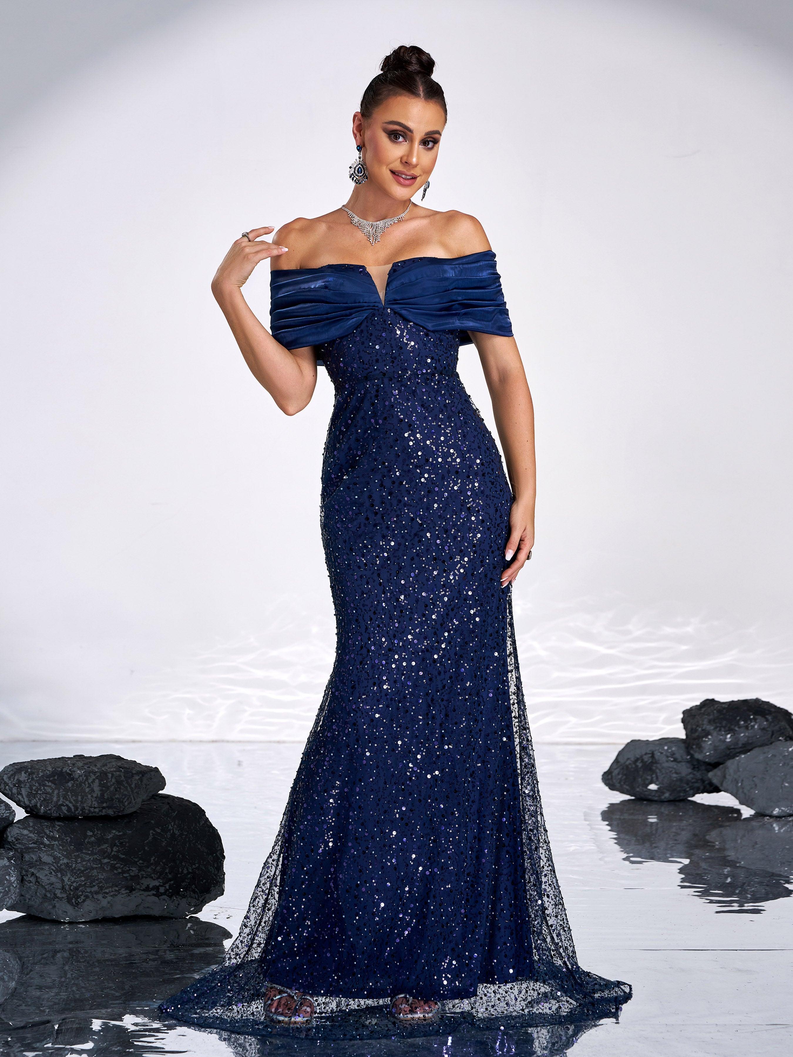 Sparkling Sequin Strapless Evening Gown Dresses GM00602 - MISS ORD